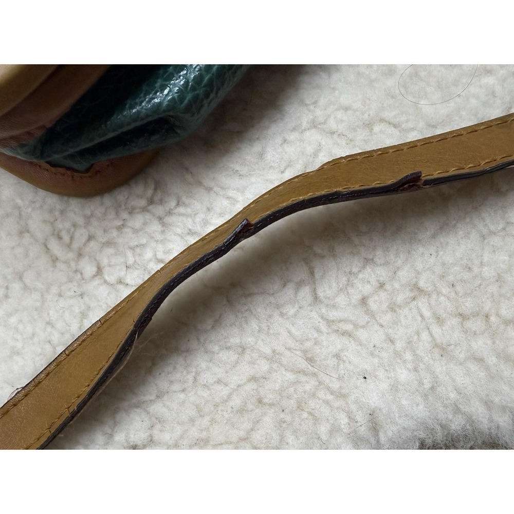 Vintage Dooney and Bourke Green AWL Leather Flap Crossbody Equestrian Heritage - Picture 8 of 9